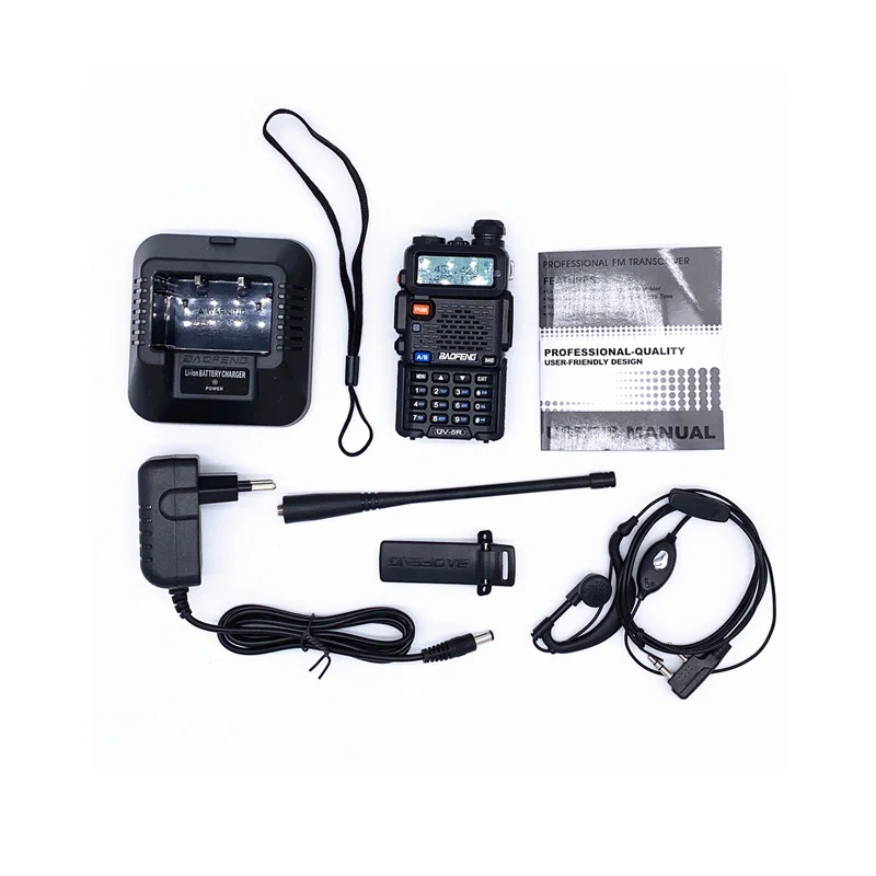 Рация BaoFeng UV 5R 5 Вт CB Ham радио hf fm приемопередатчик 128 каналов VHF и технические