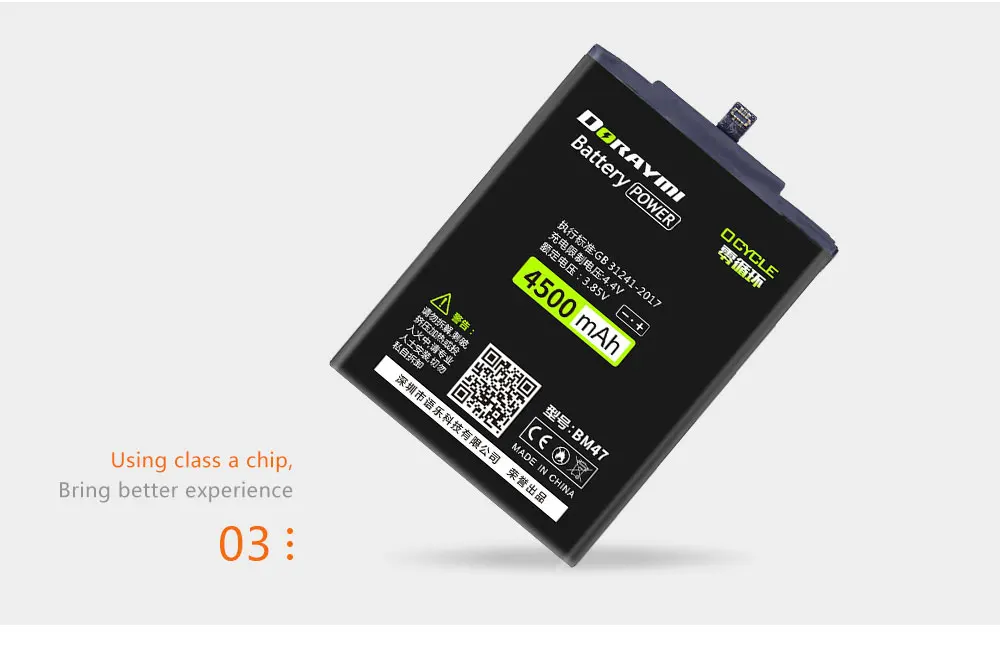 DORAYMI 4500 мАч аккумулятор для телефона BM47 для Xiaomi Redmi 3 3S 3X 4X Высокое качество Сменные аккумуляторные батареи+ Инструменты