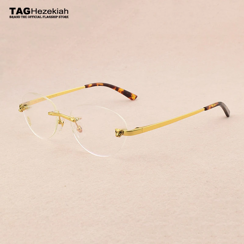 

Ультралегкая титановая оправа для очков, Женская оправа для очков без оправы, мужские оправы для очков, безрамные оправы для очков для женщин CT0038S