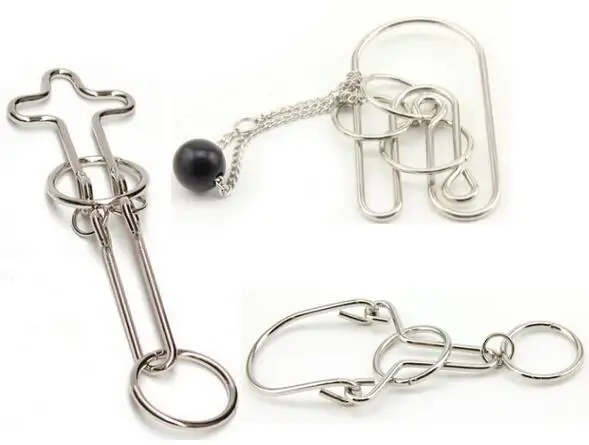 3 шт./компл. IQ Волшебная металлическая проволока головоломка традиционный