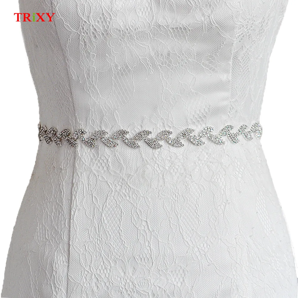 TRiXY A198 S Стразы бисером свадебный пояс Кушак Хрустальный невесты вечерние платья