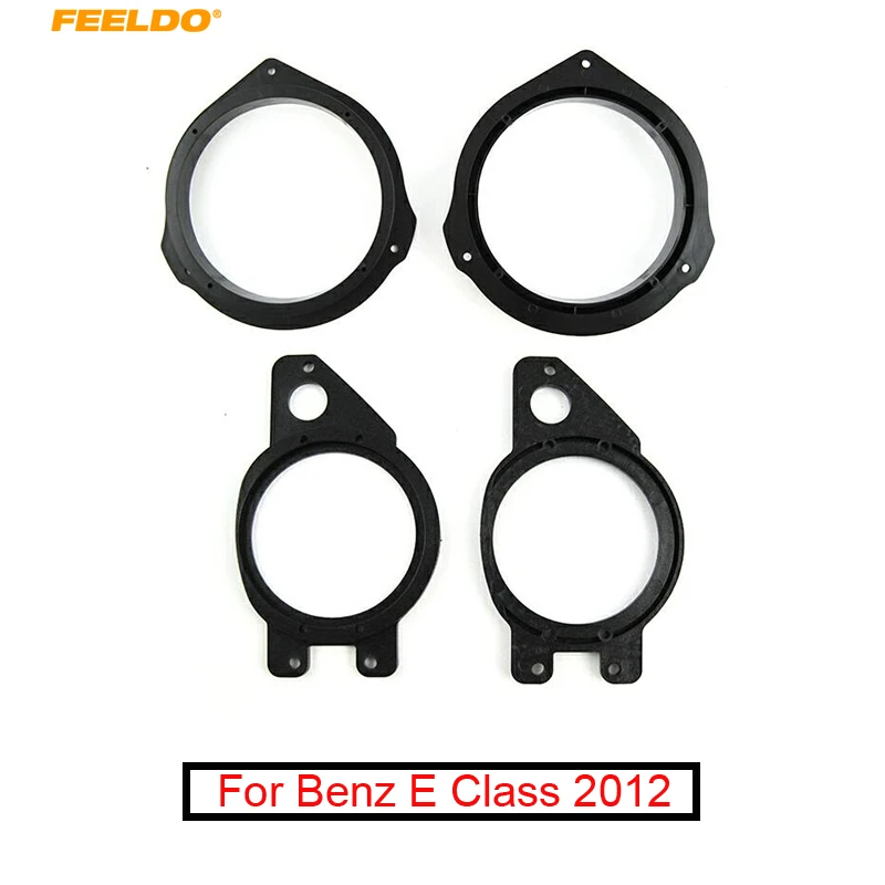 

FEELDO 1Pair Car Speaker Spacer Mat for Benz E Class 2012 Bass Tweeter Modified Audio Pad Washer Ring Holder Kits #MX6026