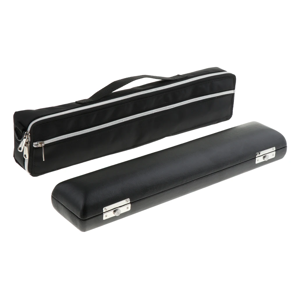

17 Hole Flute Wooden Carry Padded Case Box with Storage Gig Bag Handbag Cover Black