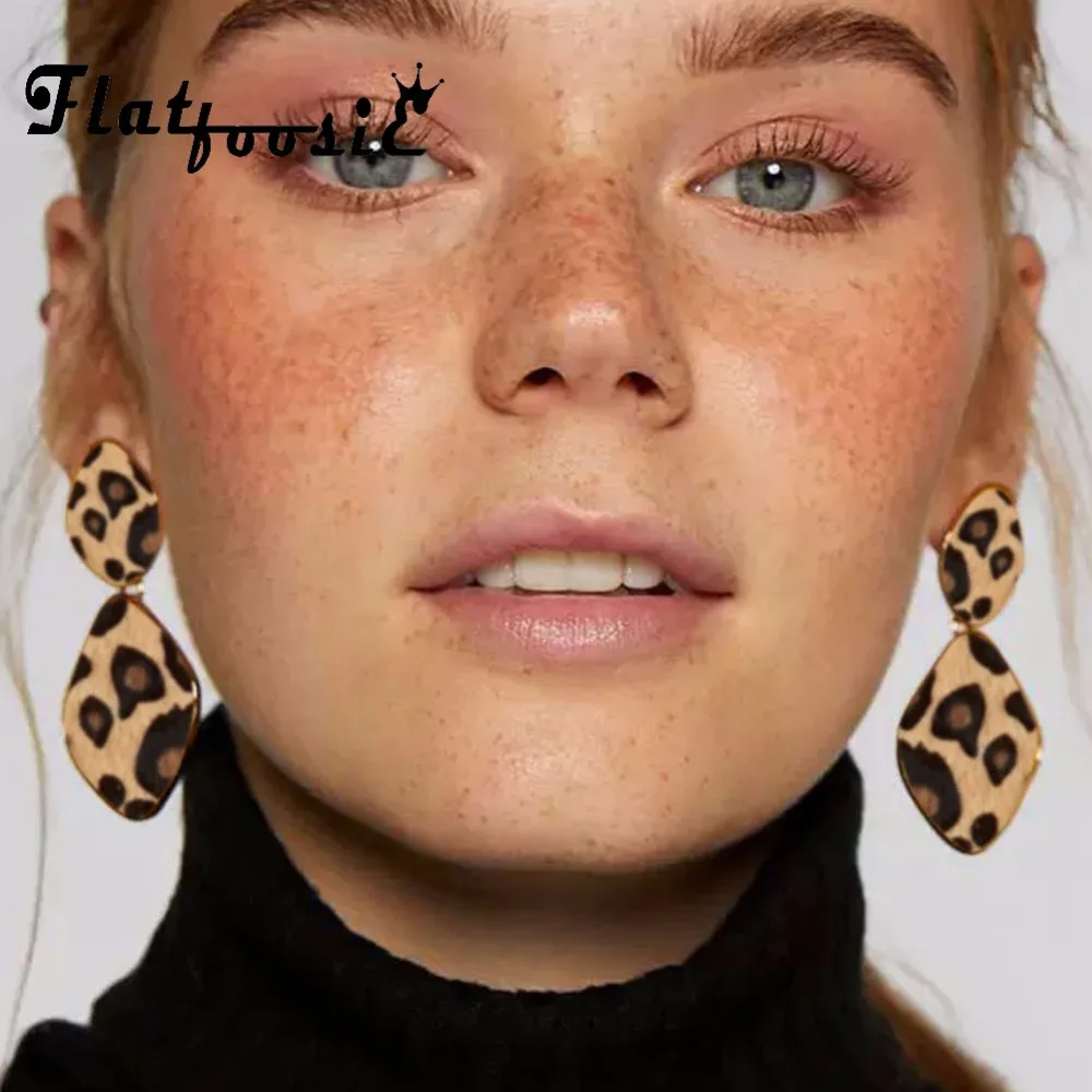 Flatfoosie ZA Boho Золотые Большие серьги висюльки для женщин хрустальные бусины Винтаж геометрическое сердце панк массивные серьги-капли ювелирные изделия