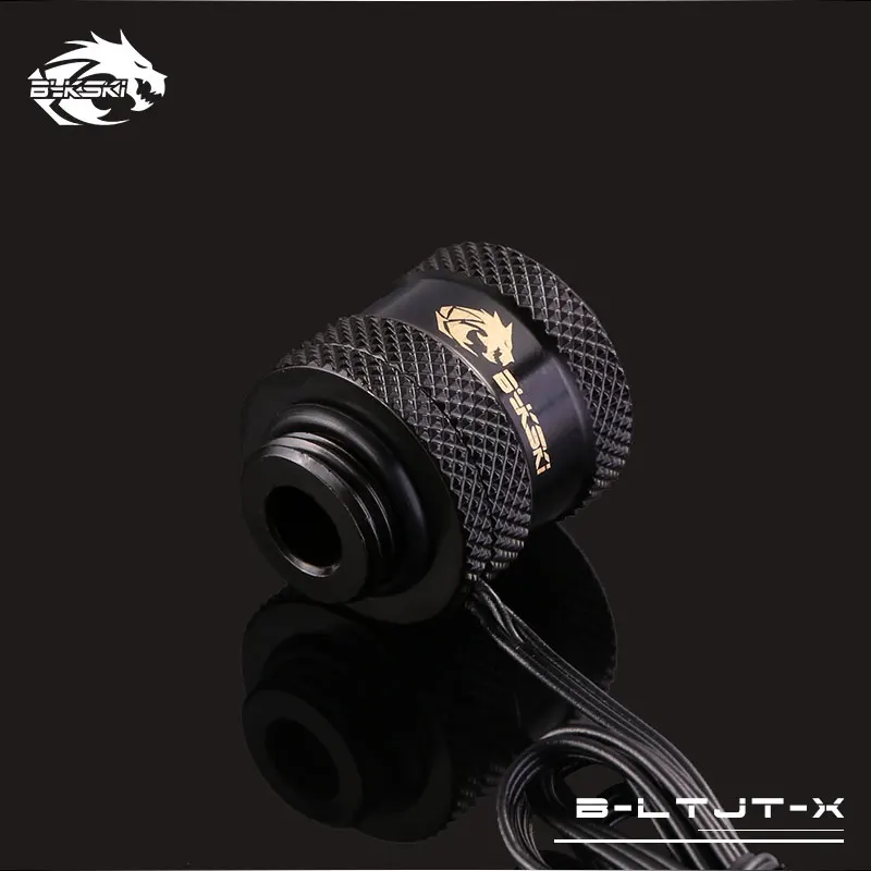 Black Bykski B-LTJT-X, 14 мм светильник ing жесткие трубки фитинги, G1/4 ромбовидный узор встроенный светильник, для OD14mm жесткие трубки - Цвет лезвия: Black