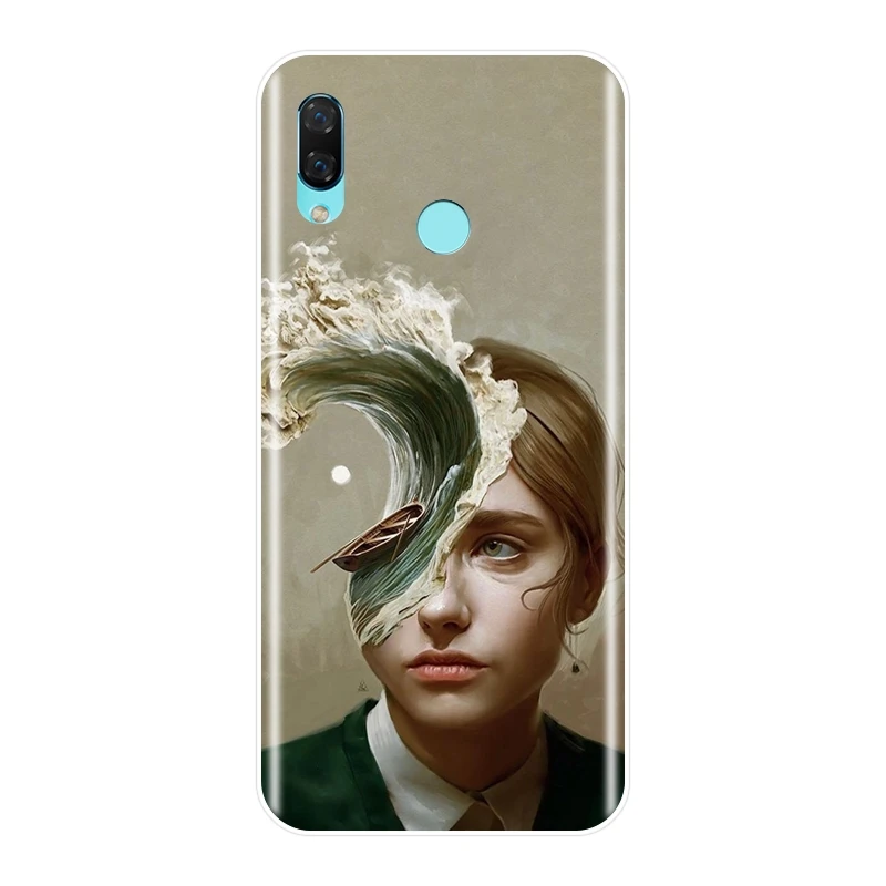 Чехол из ТПУ с рисунком девушки и мужчины для Huawei Nova Smart Lite 2017 мягкий силиконовый