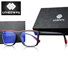 Квадратные ретро-очки UNIEOWFA для мужчин, оптическая оправа, прозрачная рецептурная оправа для очков, бренд