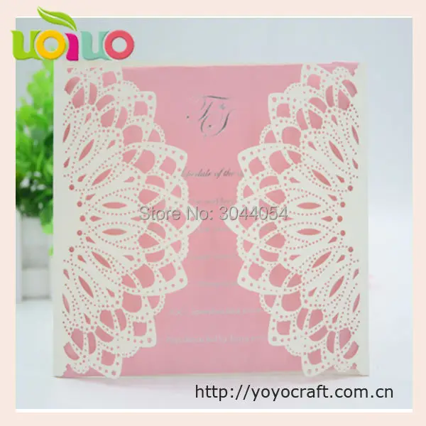 Кружевная Свадебная пригласительная открытка с лазерной резкой сделанная на