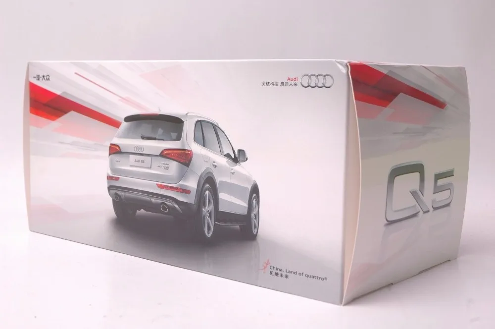 1:18 литая под давлением модель для Audi Q5 2013 черный Внедорожник сплав игрушечный автомобиль миниатюрная Коллекция подарков