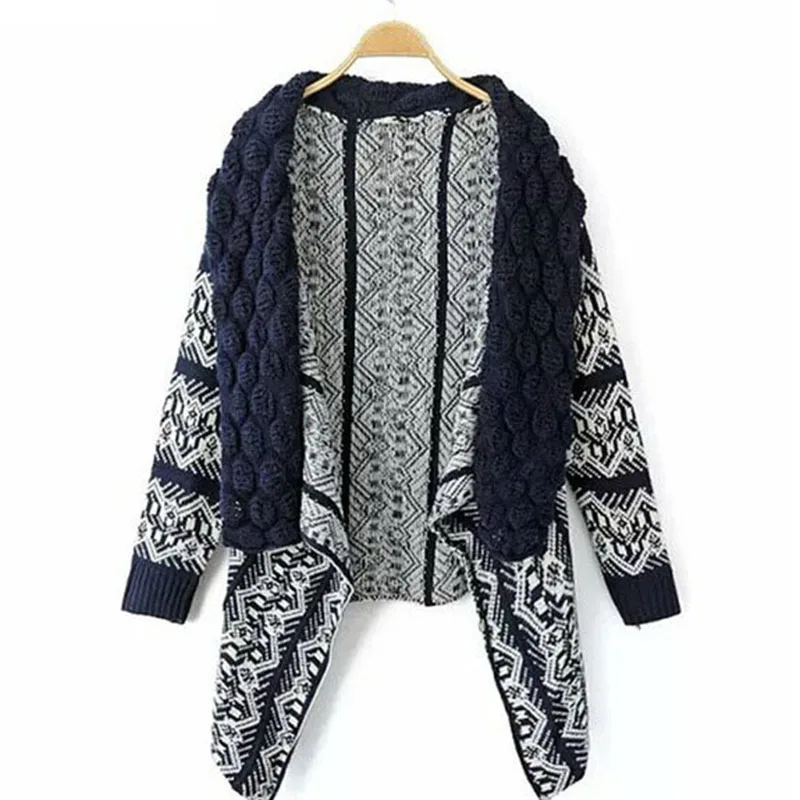 2019 Autumn and Winter Cardigan Fashion Women Sweater Big Casual Knitting outwear 3 colors sweater plus size |