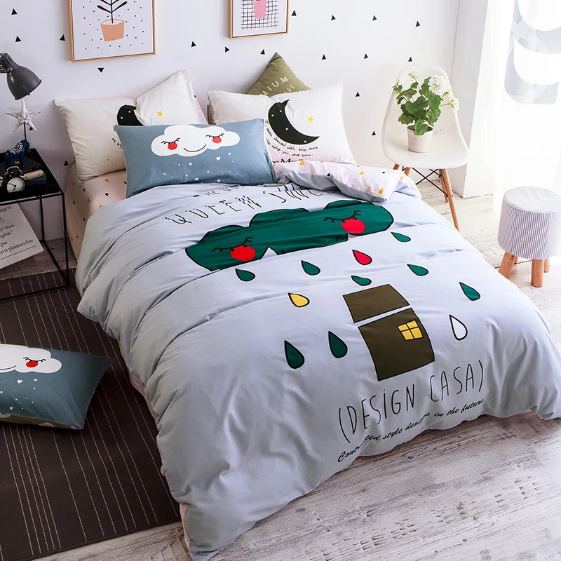 Скандинавский стиль с высококачественной хлопковой реактивной печатью мягкое