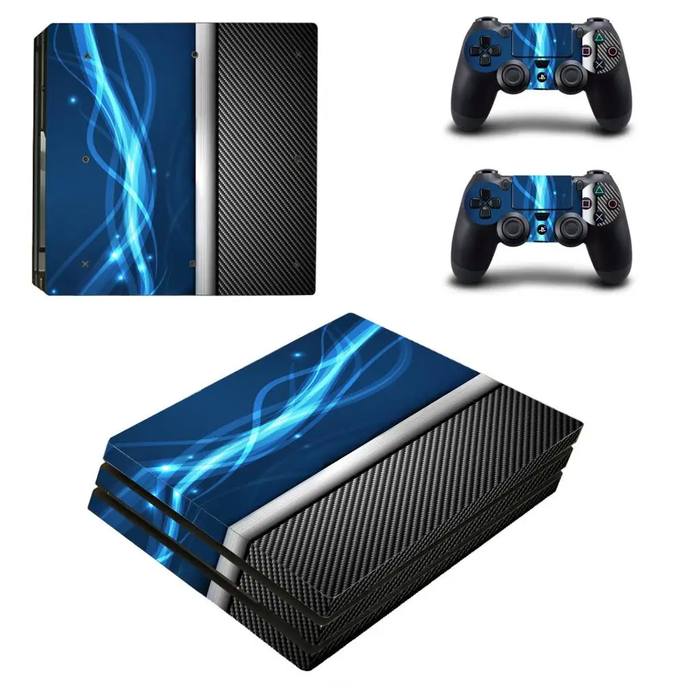 Синий серебрянный металлический цвет PS4 Pro стикер кожи для sony playstation 4 консоль и