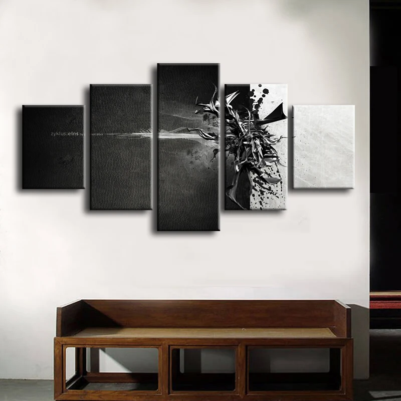 Оптовая продажа 5 штук / набор абстрактных плакатов кинопостеров настенного искусства для украшения дома декоративная живопись на холсте в раме.