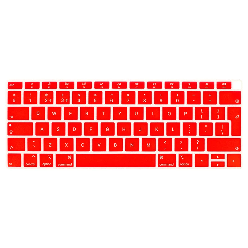 Евро британский английский покрытие для клавиатуры 2018 Новый Macbook Air 13 дюйм чехол