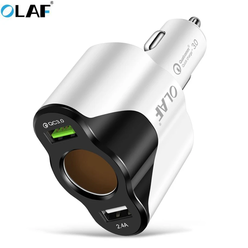 OLAF автомобильное зарядное устройство Quick Charge 3 0 с гнездом прикуривателя