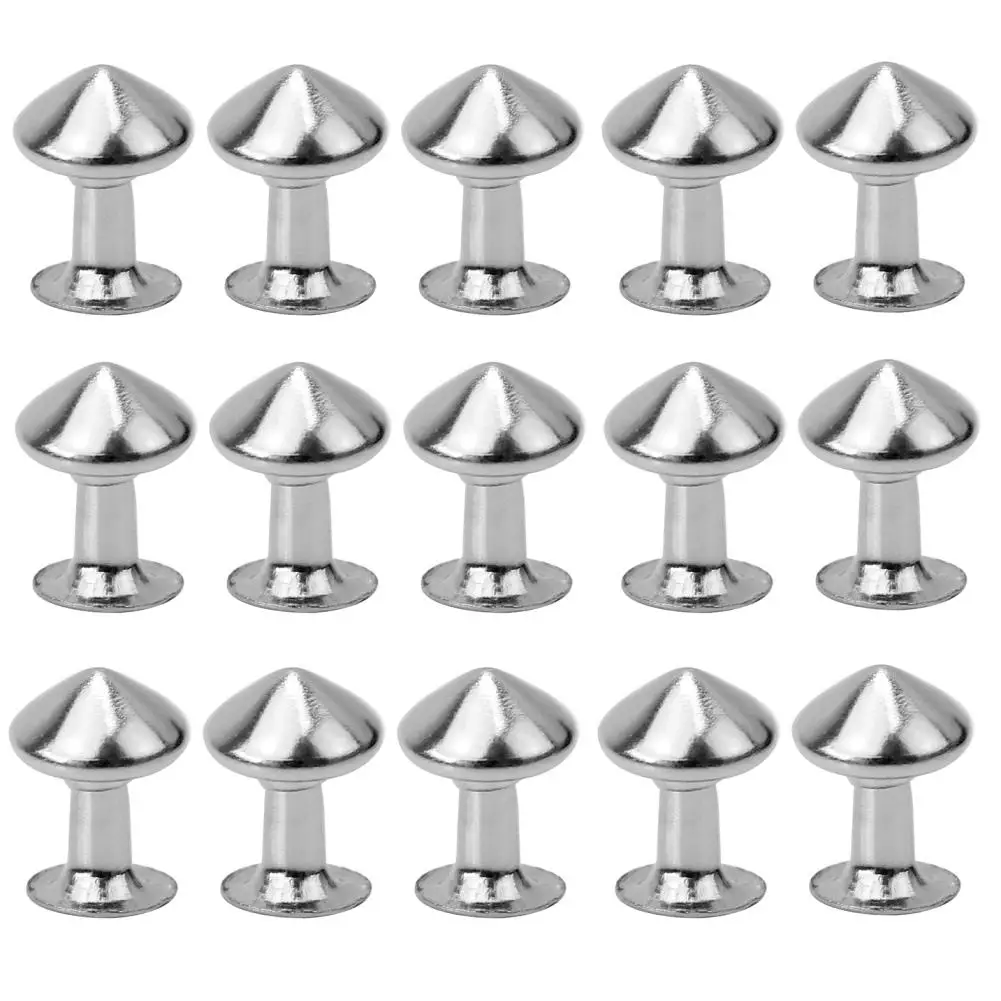 100 шт./лот Шипы серебристого цвета в стиле панк-рок с шипами для кожаных изделий