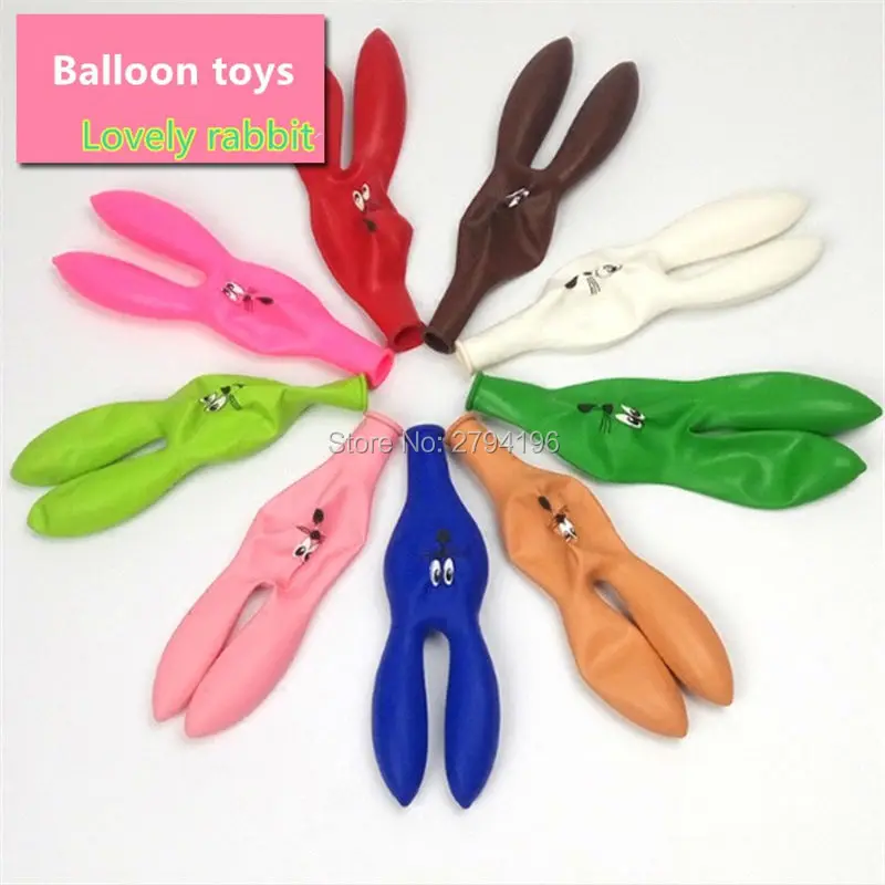 5 шт./10 шт. надувные шарики с милым кроликом и смайликом на день рождения для