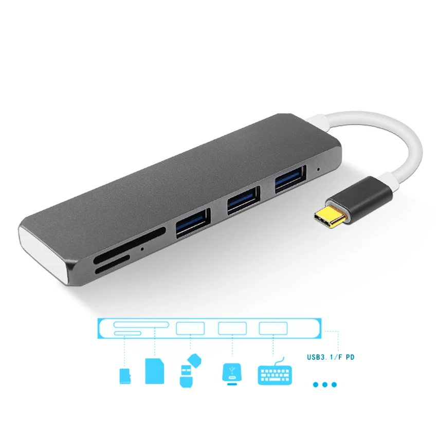 Переходник с Type C на USB 3 0 1*3 (PD)|Кабели HDMI| |