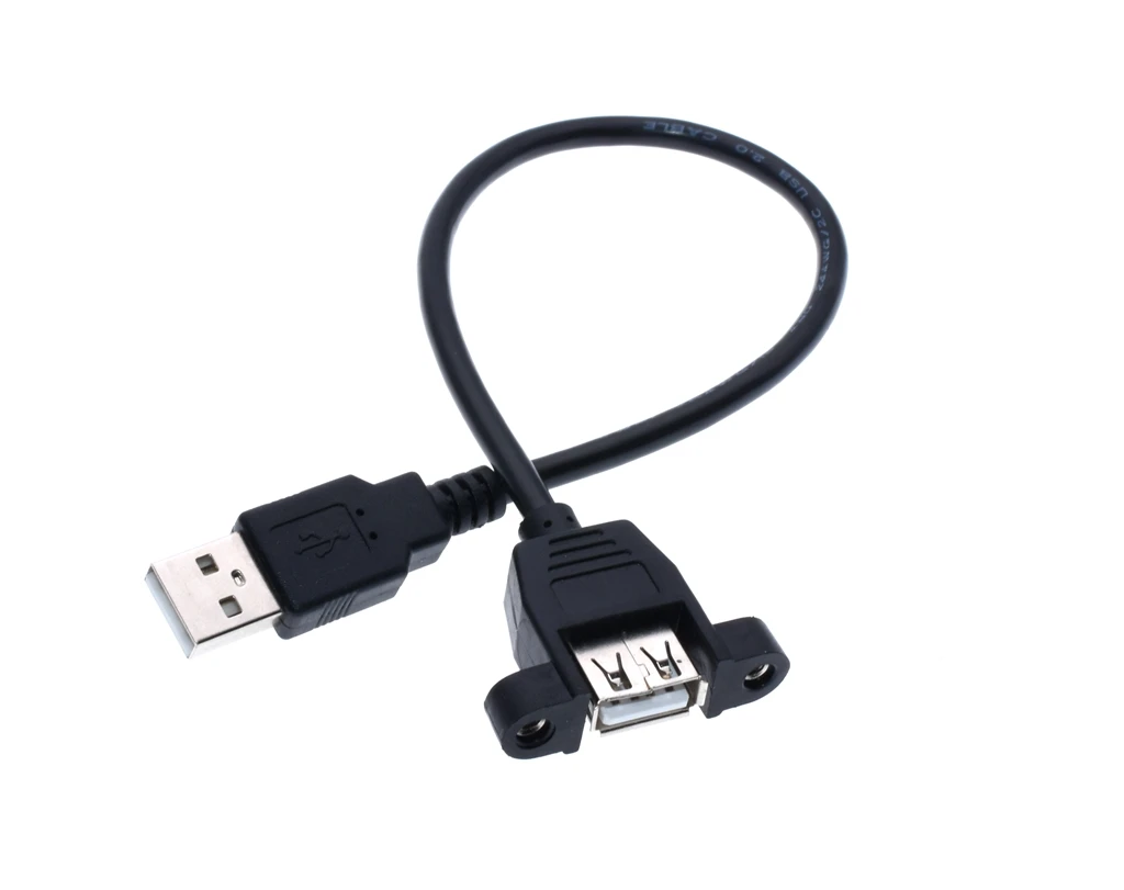 USB 2 0 мужчина к гнезду гнездо панель крепление с винтами кабель Шнур для ПК