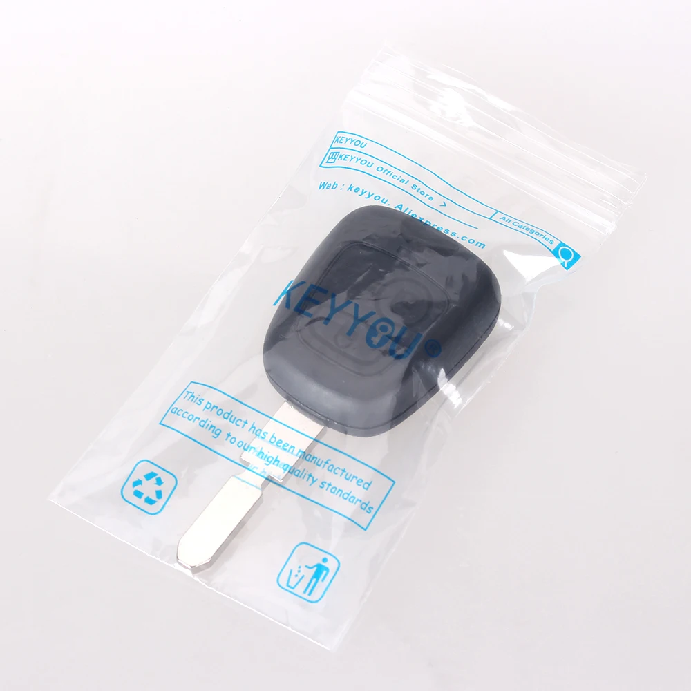 Запасная деталь KEYYOU 10x Fob 2 кнопки для Peugeot 406 407 307107 205 206 207 необработанное