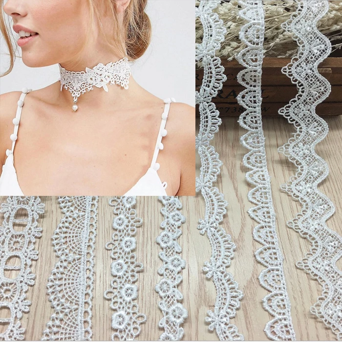 Белая кружевная лента DIY Sew apparel аксессуары ручной работы отделка Свадебный день