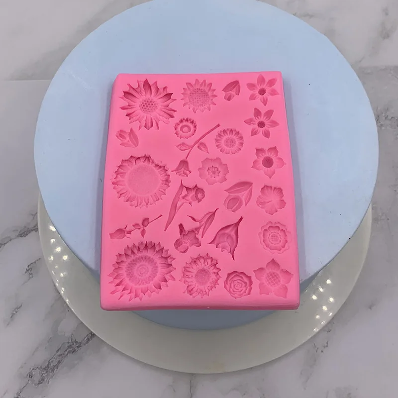 Силиконовая форма в виде подсолнечника DIY большая силиконовая для шоколадного