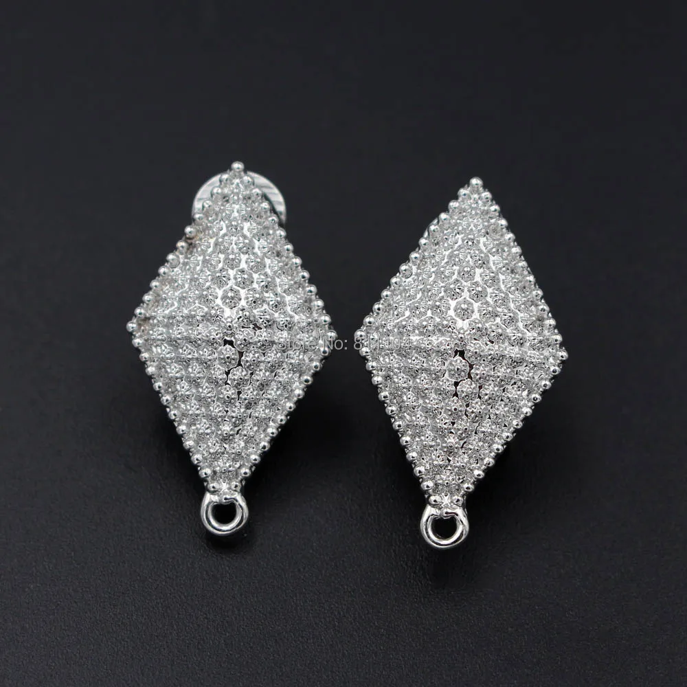 Stud Clip Earrings Post Base with Loop Hanger DIY Findings Accessories Indonesian Nigerian Congo Arab Wedding Jewelry Making |