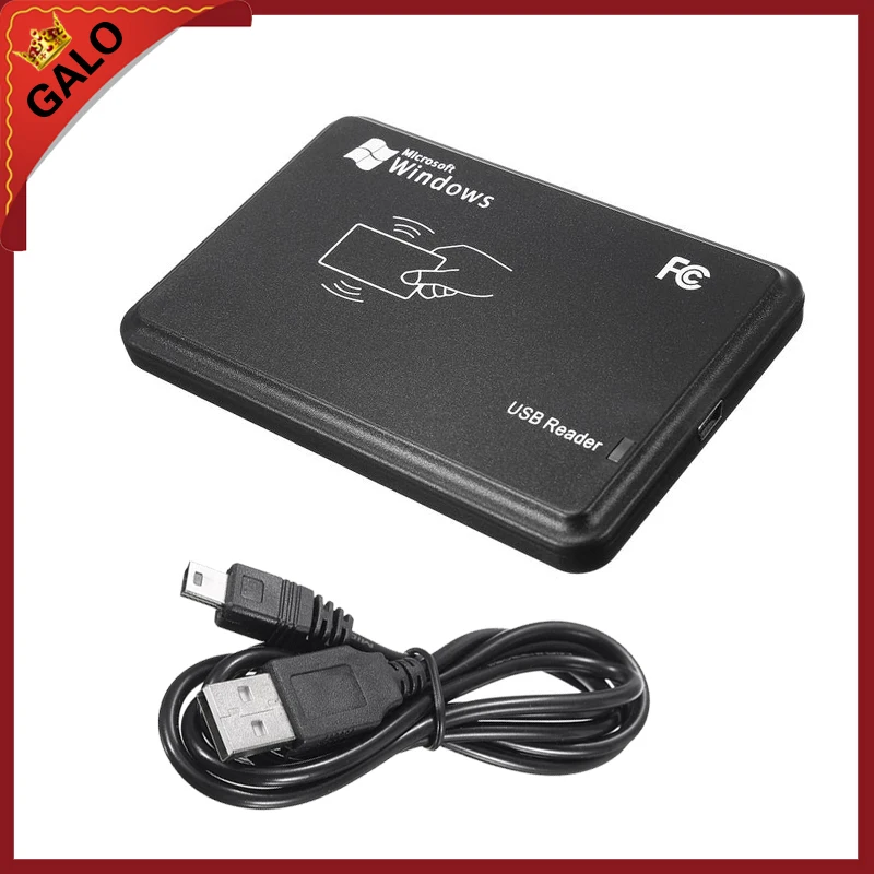 Черный USB датчик приближения 125 кГц и 13 56 МГц смарт считыватель карт rfid NFC для