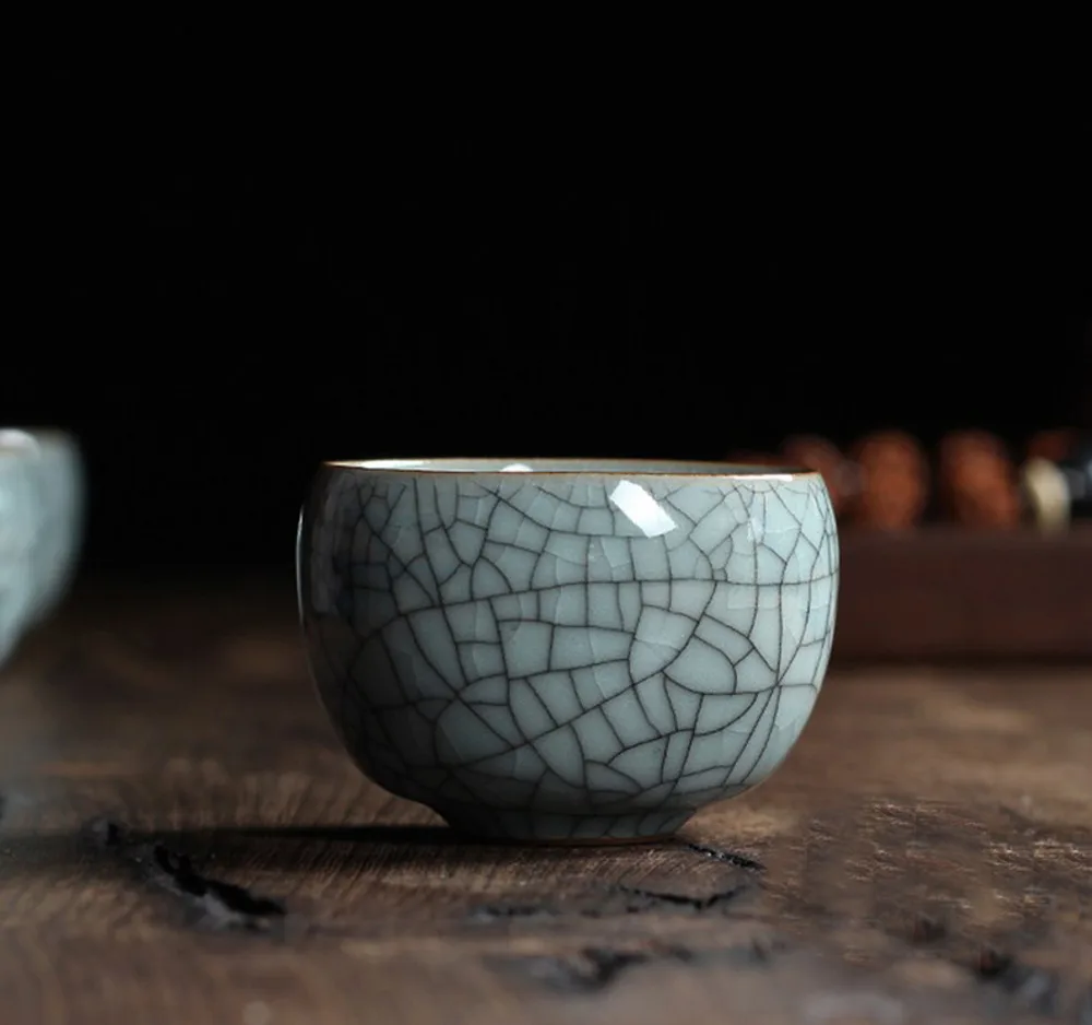 1 шт. Стаканчик из Celadon Longquan crespitate китайский фарфор эскимо кунг-фу китайский чай игра