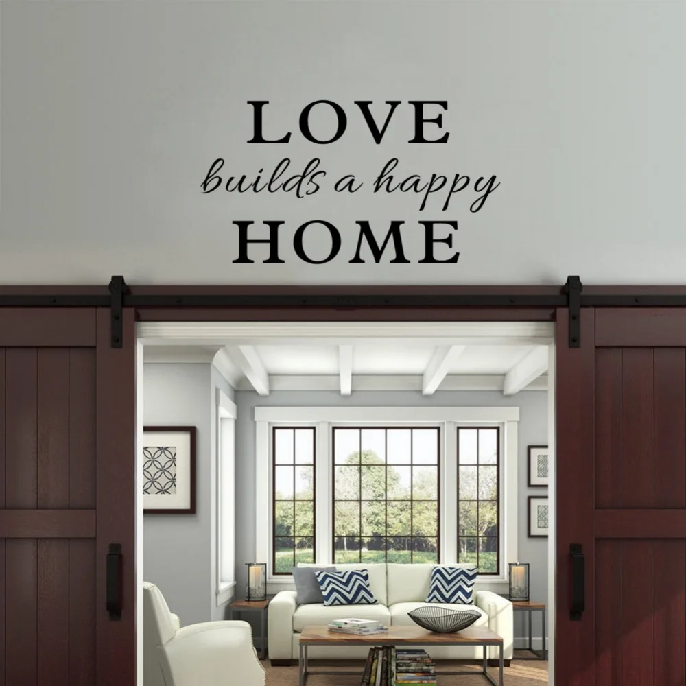 Семейная стена наклейка с цитатами Love создает счастливое домашнее искусство