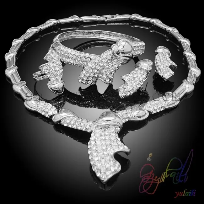 2016 Невесты ювелирные изделия кристалл набор для помолвки|jewelry sets for girls|jewelry snap setsset