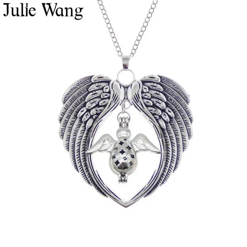 Julie Wang 1 шт. ожерелье с крыльями ангела для женщин сплав Дракона белый K диффузор