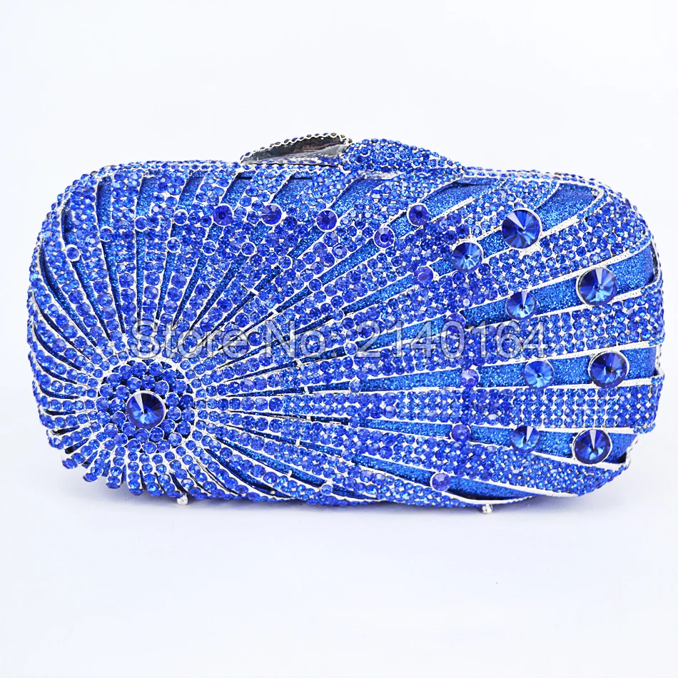 Прекрасный оранжевый роскошный блестящий кристалл камни вечерняя сумка