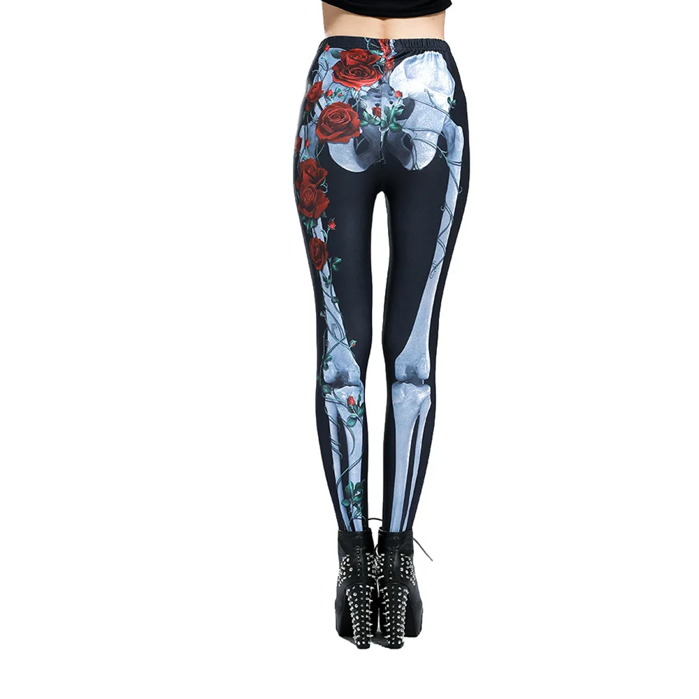 MOBTRS Leggings Hot Sell Women's Flower Digital Print Pants Woman Trousers Stretch Female Plus Size | Женская одежда