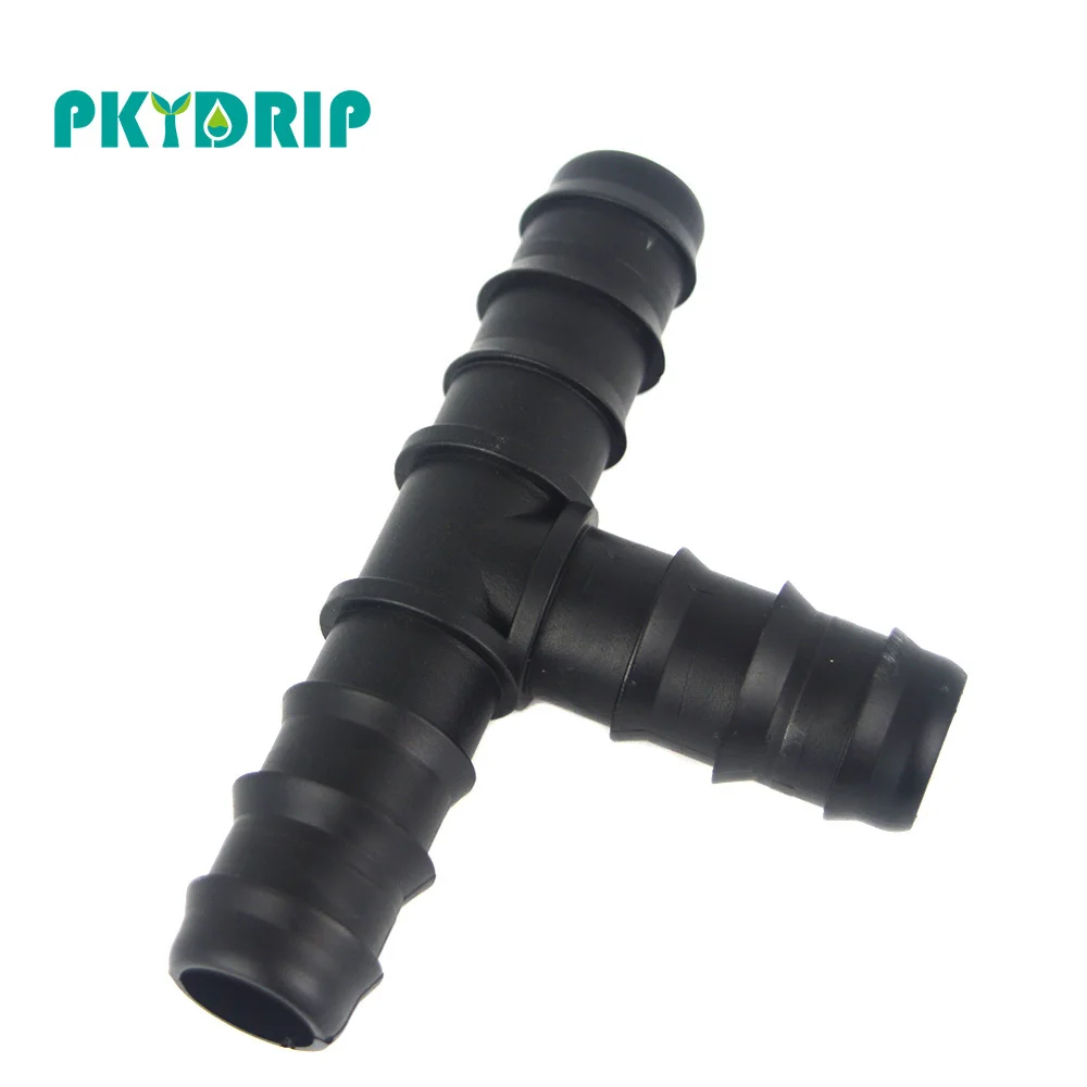 Pkydrip пластик черный 1 шт. Dn16 тройник разъем микро аксессуары для шланга дома сад полив капельного орошения системы