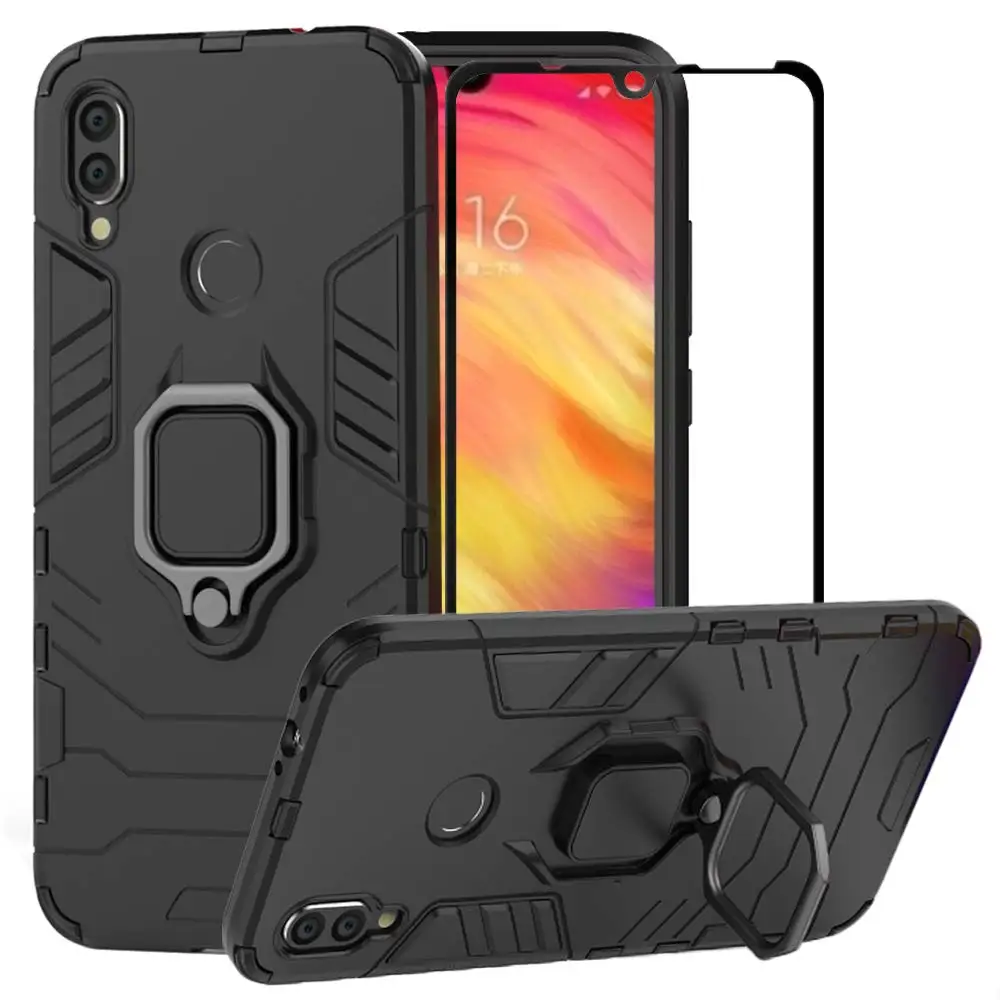 Чехол для Xiaomi Redmi Note 9S 7 8 Pro 8T чехол с магнитным кольцом держателем противоударный
