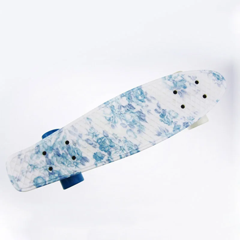 Скейтборд для девочек круизер в стиле ретро 22 дюйма Цветочный длинный мини-скейт