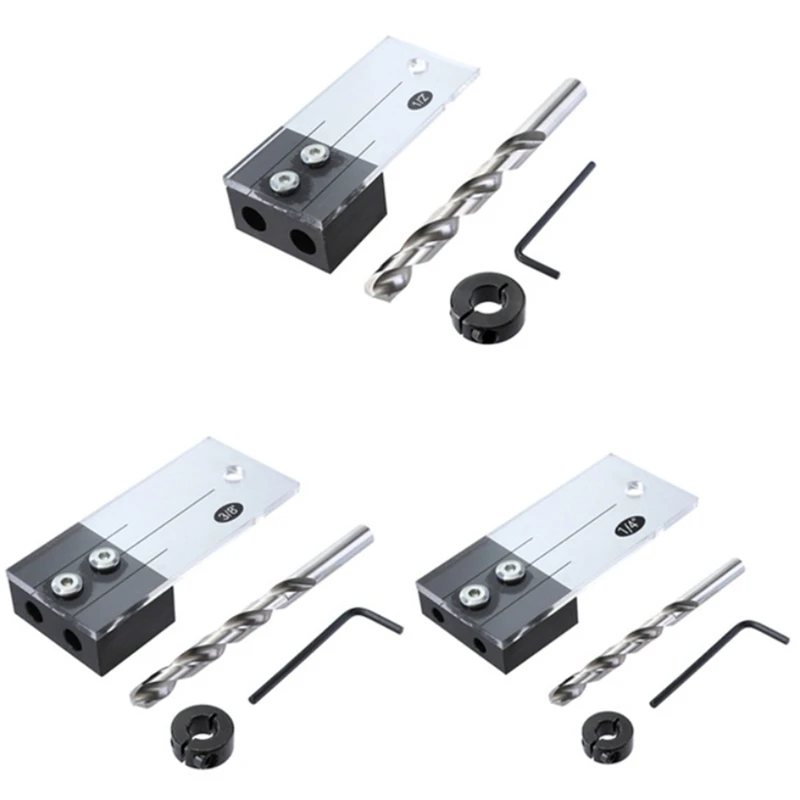 Дюбель джиг акриловая закаленная сталь карманное отверстие 1/2 дюйма 3/8 1/4