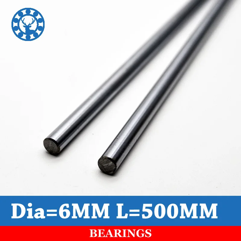 

1Pc 6mm Linear Shaft Hardened 6X500mm Chrome Rod Wcs Linear Guide Rod