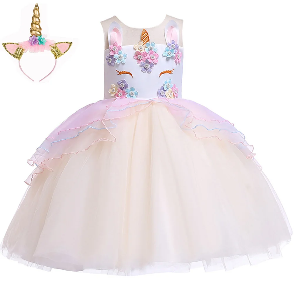 2 шт. детское платье принцессы с повязкой на голову | Детская одежда и обувь