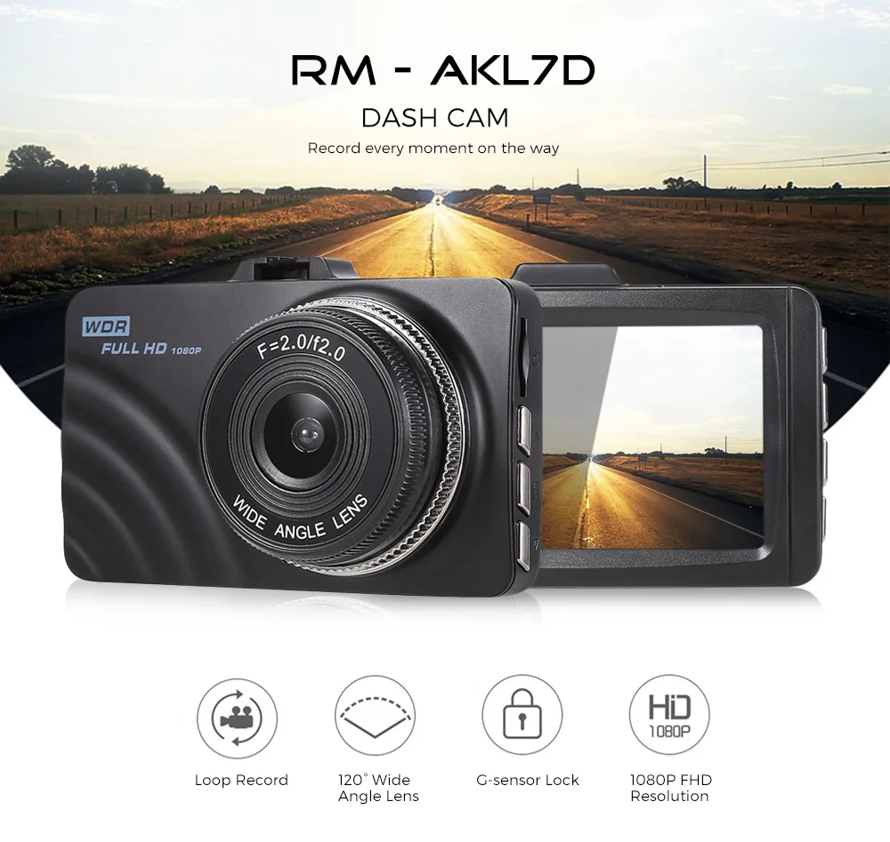 AUTOLOVER RM AKL7D 3 дюймовый 1080P FHD регистраторы Скрытая автомобилей Автомобиль Стайлинг