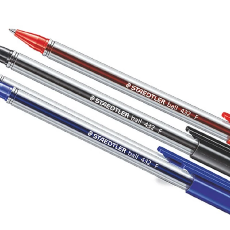 Немецкая оригинальная шариковая ручка STAEDTLER 432 M & F с армированным воином 0 5 и 7 мм 10