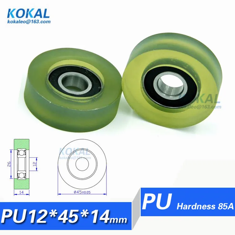 [PU1245 14] Высокое качество 6001RS TPU ПУ шариковый роликовый подшипник колеса Счетная