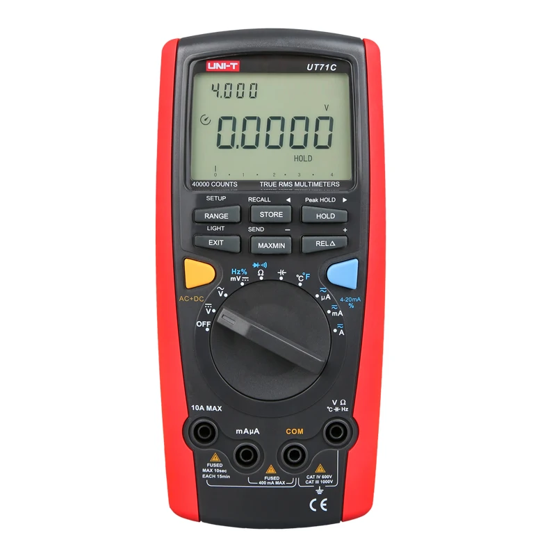UNI T UT71C LCD интеллектуальный цифровой мультиметр Вольт Ампер Ом Емкость Темп