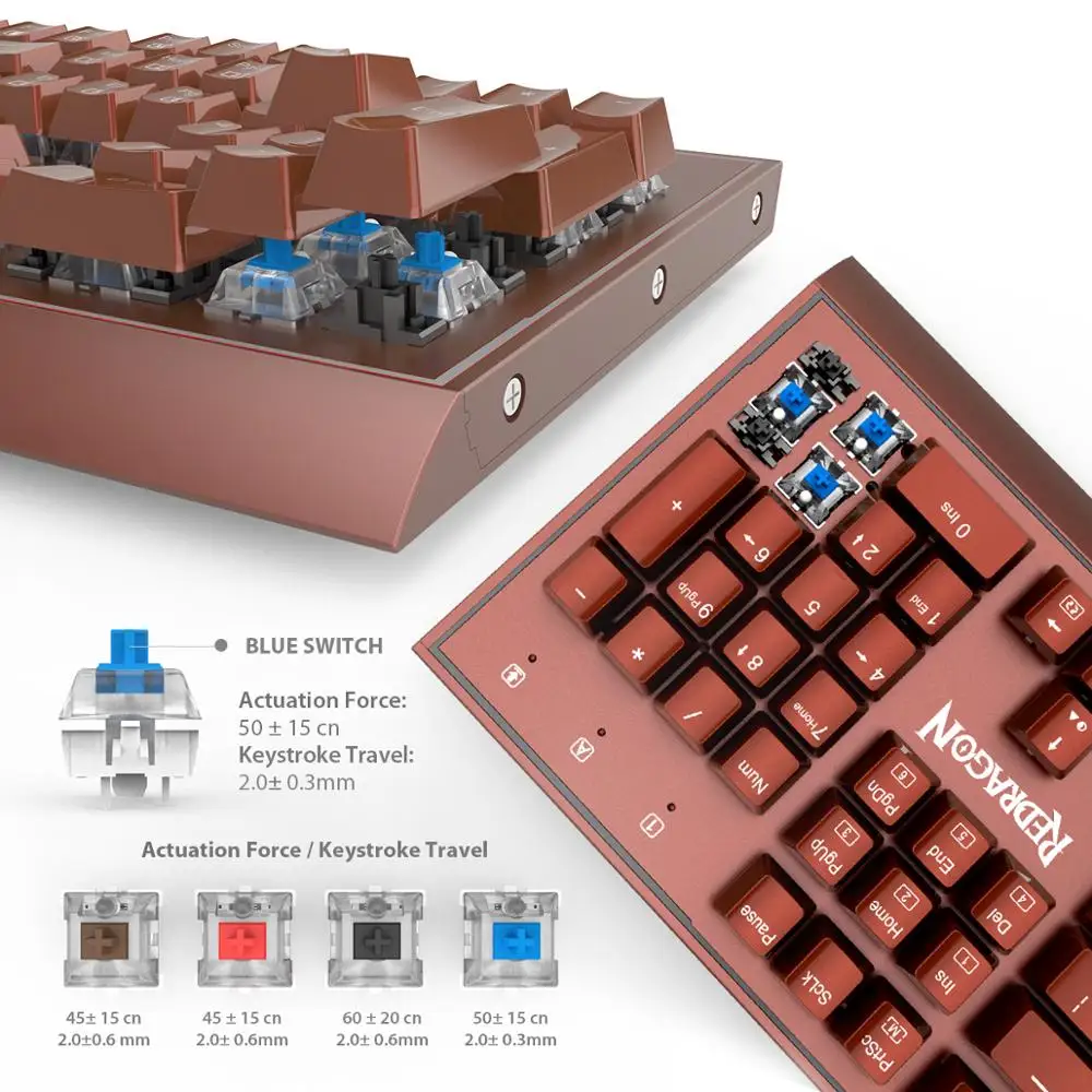 Redragon K571 SIVA Механическая игровая клавиатура Professional 104 стандартные клавиши RGB