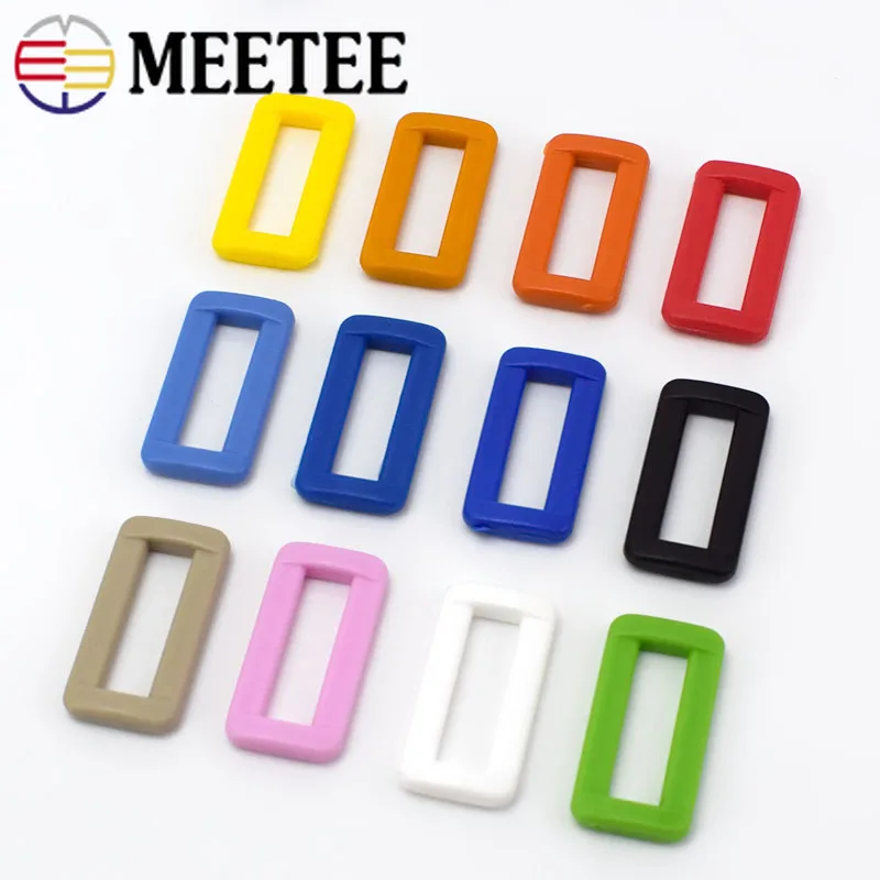 50 шт/100 шт Meetee 25 мм пластиковые пряжки ремень петля Регулируемая D кольцо Пряжка
