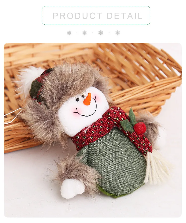 1pcs The new Santa Claus Christmas decorations in the window scene layout hang act role ofing puppets snowman | Дом и сад