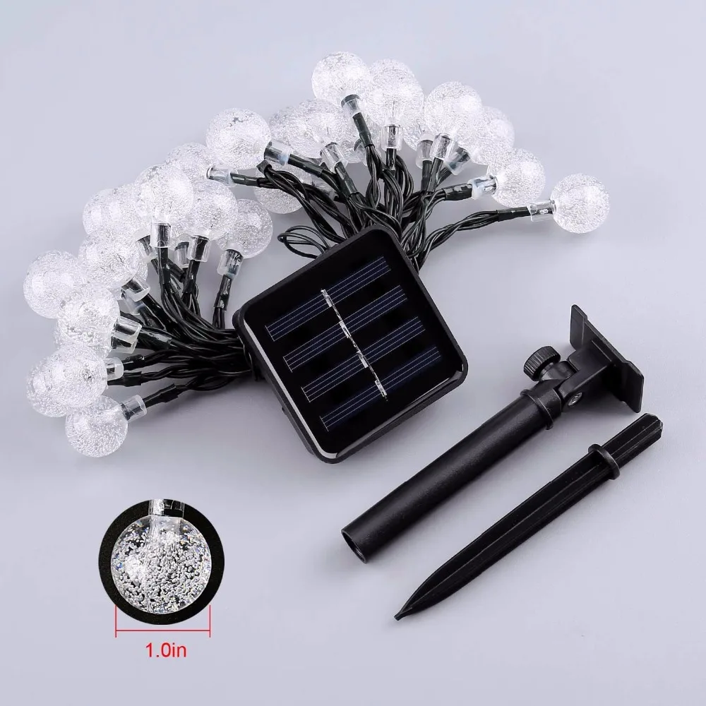 новогодние гирлянды Солнечные Огни Строки Открытый Миру Свет Рождества 19.7ft 30 Led