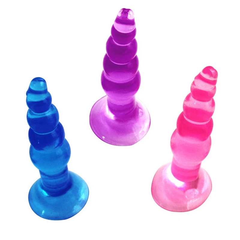 Силиконовый анальный фаллоимитатор с G-spot анальная пробка бусинами секс-игрушки