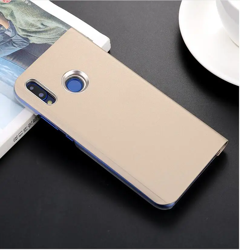 Для huawei P20 p20pro p20lite интеллектуальная зеркальная крышка с гальваническим покрытием вертикальный кронштейн защитная крышка
